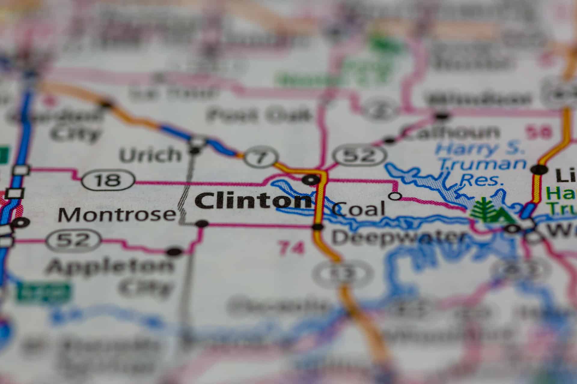 Map Of Clinton Missouri